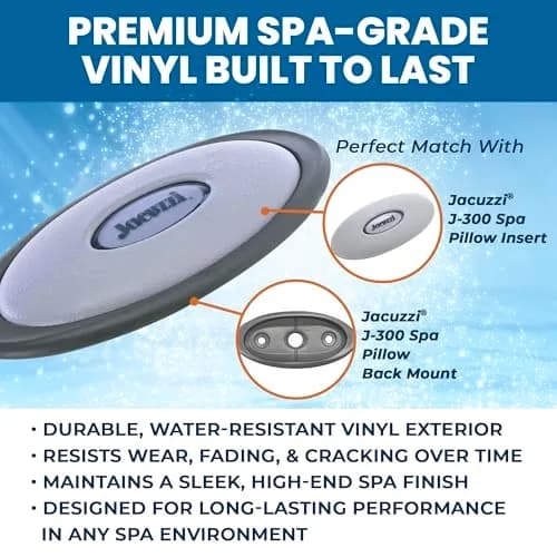 Jacuzzi J-300 Series Oval Spa Pillow Replacement 25.4 cm (10 in) | Ergonomic Head & Neck Support for Hot Tubs thumbnail 4