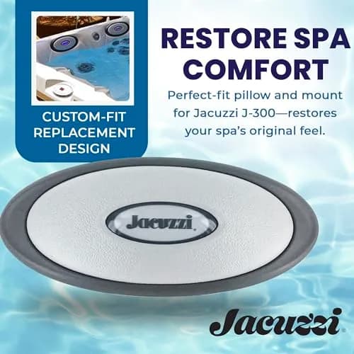 Jacuzzi J-300 Series Oval Spa Pillow Replacement 25.4 cm (10 in) | Ergonomic Head & Neck Support for Hot Tubs thumbnail 2