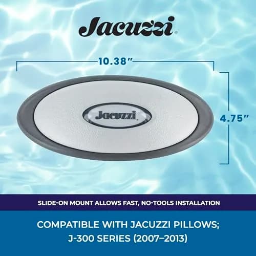 Jacuzzi J-300 Series Oval Spa Pillow Replacement 25.4 cm (10 in) | Ergonomic Head & Neck Support for Hot Tubs thumbnail 3