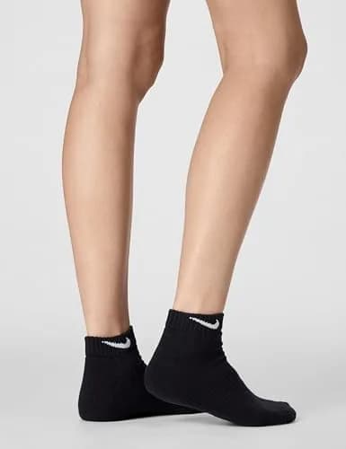Nike Unisex Everyday Cushioned Training Low Socks (6 Pairs), Black/White, Small | Moisture-Wicking & Arch Support thumbnail 5