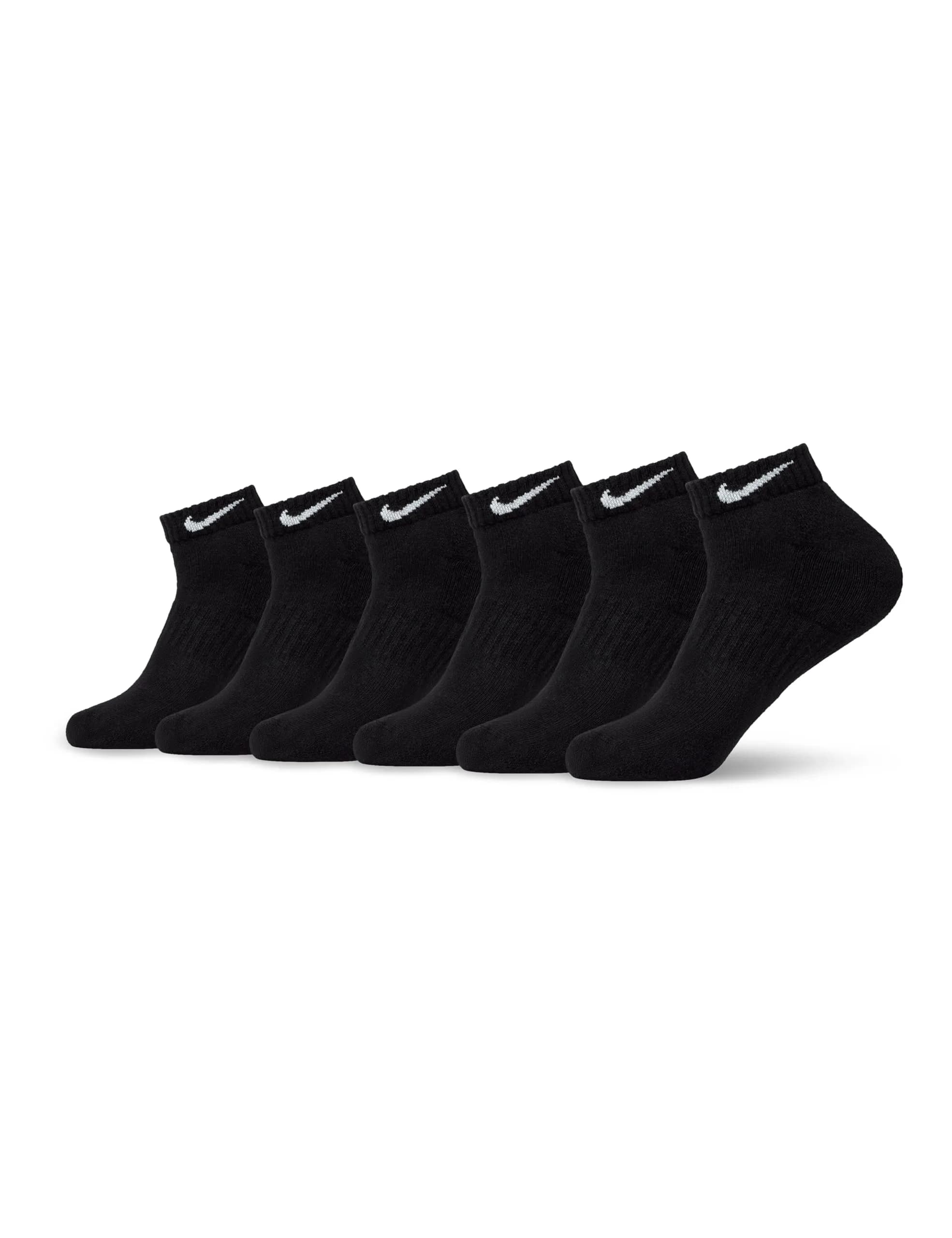 Nike Unisex Everyday Cushioned Low Socks (6 Pairs) 25cm (9.8in) | Moisture-Wicking & Arch Support