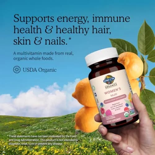 Garden of Life Organics Women's Multivitamin 120 Tablets | USDA Organic, Vegan Support thumbnail 3