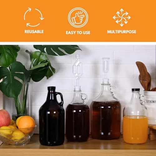 FastRack Mead Making Kit 1 Gallon | Clear Glass Fermentation Jug with Airlocks & Yeast for Home Brewing thumbnail 2