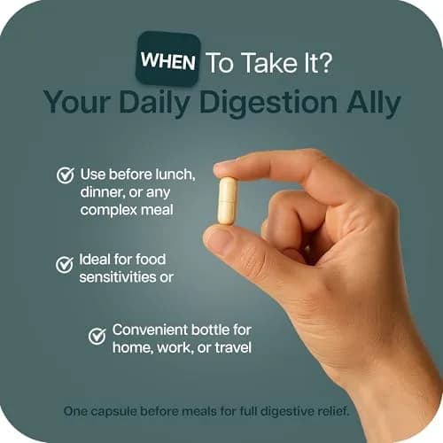Houston Enzymes TriEnza Digestive Enzymes 180 Capsules (90 Doses) | Supports Protein, Carb, Fat & Polyphenol Digestion thumbnail 4
