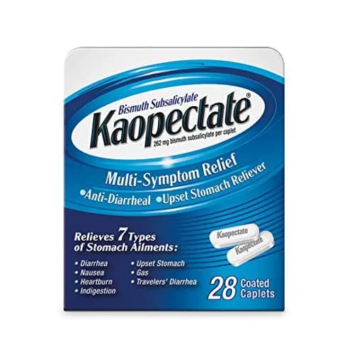 Kaopectate Multi-Symptom Anti-Diarrheal & Upset Stomach Reliever, 28 Caplets, White | Fast Relief for GI Discomfort thumbnail 1