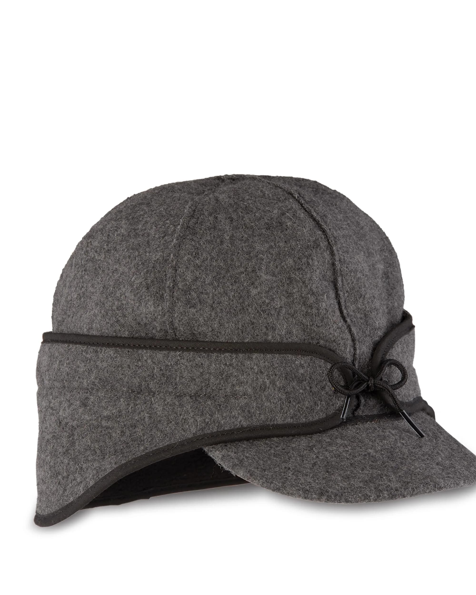 Stormy Kromer The Rancher Cap, Charcoal, Size 7 1/4 | Cold-Weather Wool/Nylon Cap