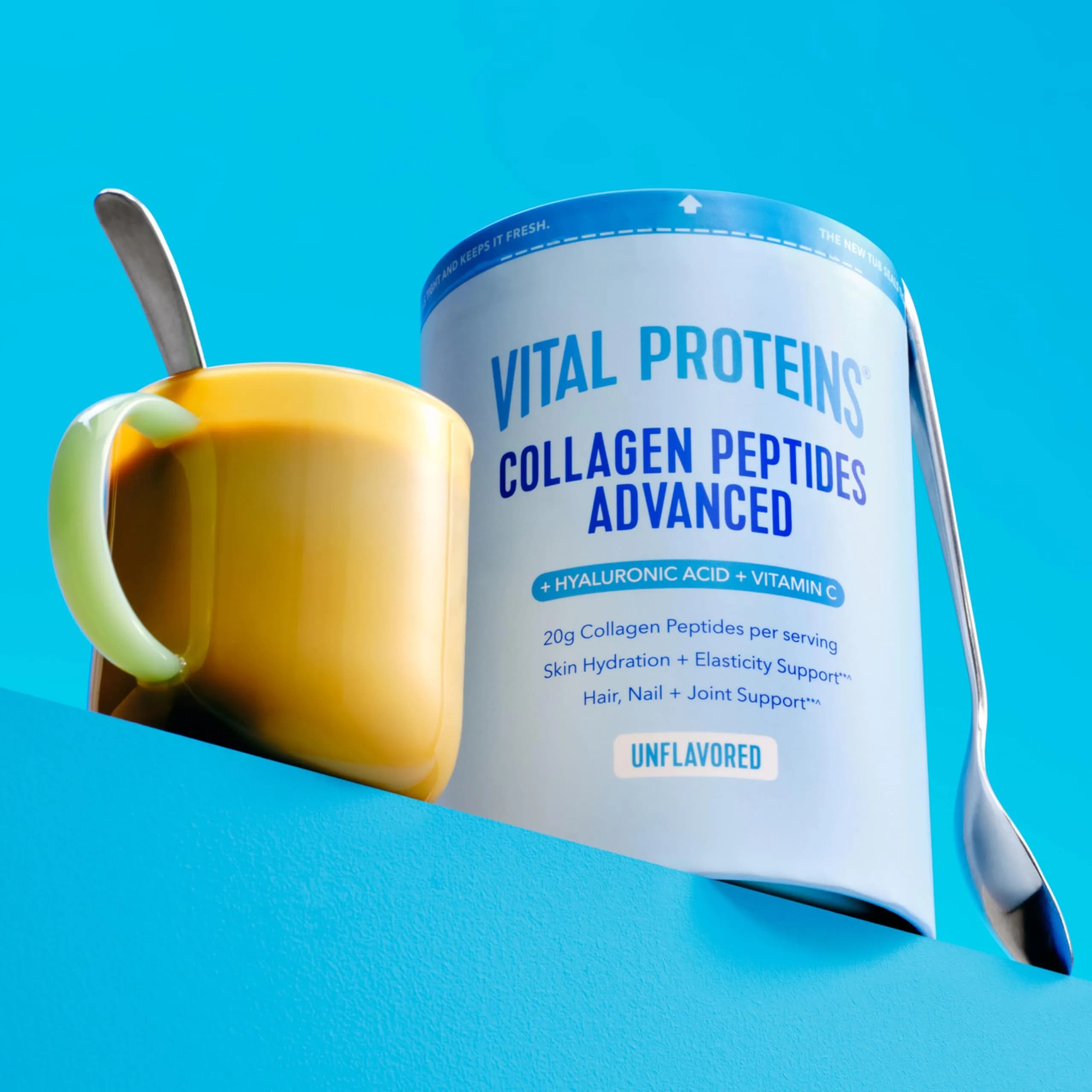 Vital Proteins Unflavored Collagen Peptides Powder, 27 Servings (1 Pack) | Hydrolyzed Peptides with Hyaluronic Acid & Vitamin C - view 2