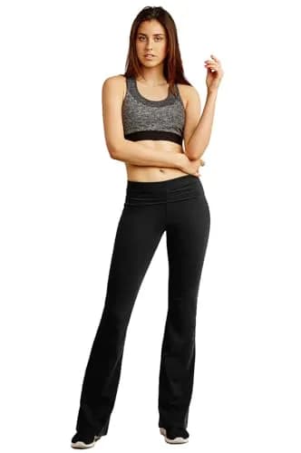 MOPAS Women's Flared Yoga Pants 92% Cotton/8% Spandex | Comfortable, Breathable & Stylish (70-120 chars) thumbnail 5