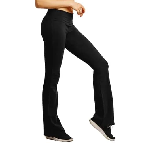 MOPAS Women's Flared Yoga Pants 92% Cotton/8% Spandex | Comfortable, Breathable & Stylish (70-120 chars) thumbnail 2