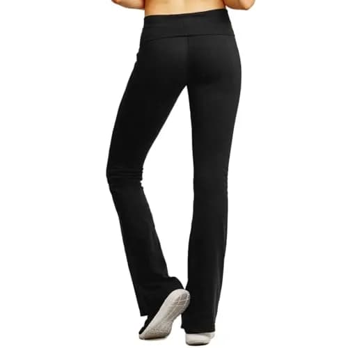 MOPAS Women's Flared Yoga Pants 92% Cotton/8% Spandex | Comfortable, Breathable & Stylish (70-120 chars) thumbnail 3