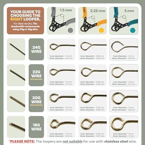The Beadsmith Original One Step Looper Pliers | 3mm Loop Size, 24-18 Gauge Wire thumbnail 6