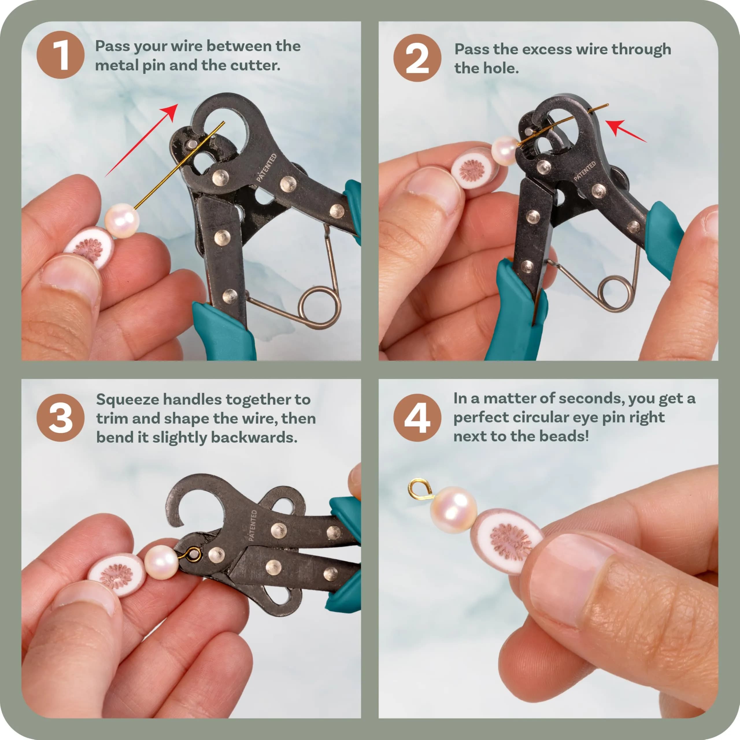The Beadsmith Original One Step Looper Pliers | 3mm Loop Size, 24-18 Gauge Wire - view 4