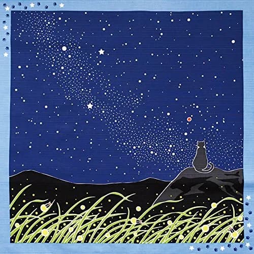 Yamaco Milky Way Furoshiki 50cm x 50cm | Authentic Cotton Wrapping Cloth for Decor thumbnail 1