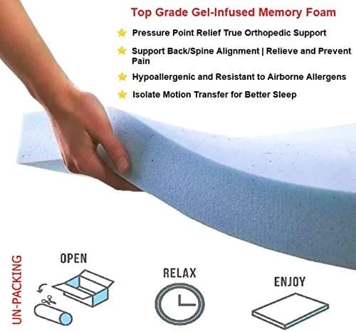 Dogbed4less Extra Large Gel-Infused Memory Foam Dog Bed | Orthopedic Support for XL Breeds thumbnail 5