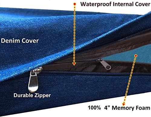 Dogbed4less Extra Large Gel-Infused Memory Foam Dog Bed | Orthopedic Support for XL Breeds thumbnail 6