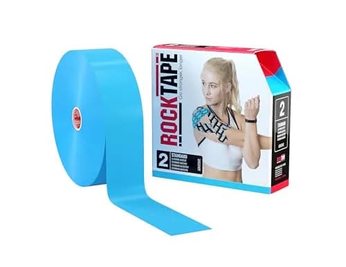 RockTape Electric Blue 2" x 105' (5cm x 32m) Kinesiology Tape | Water & Sweat Resistant, Hypoallergenic, 180% Stretch thumbnail 1