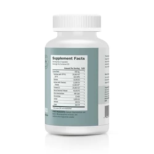 Houston Enzymes TriEnza Digestive Enzyme Supplement Chewable Tablets 180 Count | Supports Gluten, Casein, Soy Digestion thumbnail 2