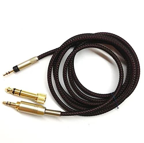 NewFantasia Replacement Audio Upgrade Cable for Sennheiser HD598, HD599, HD560s, HD620S Headphones | 1.5m (4.9ft) Braided OFC Wire thumbnail 2