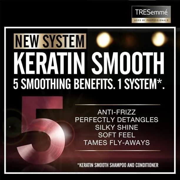 TRESemmé Keratin Smooth Heat Protect Spray with Marula Oil, 236ml (8 Fl Oz) | Shields Hair from Heat Up to 450°F thumbnail 7