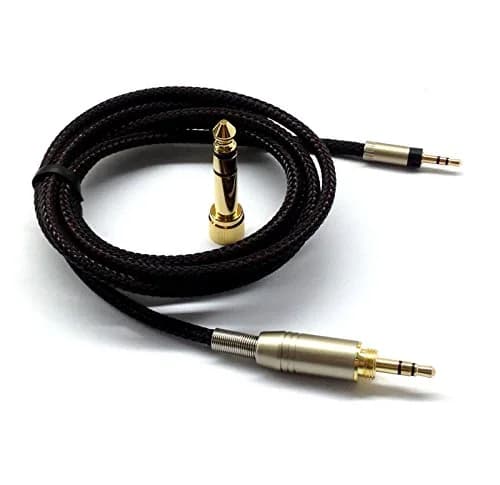 NewFantasia Replacement Audio Upgrade Cable Compatible with Sennheiser Momentum, Momentum 2.0, HD1 Over-Ear & Wireless, 1.5m/4.9ft | Braided Tangle-Free thumbnail 1