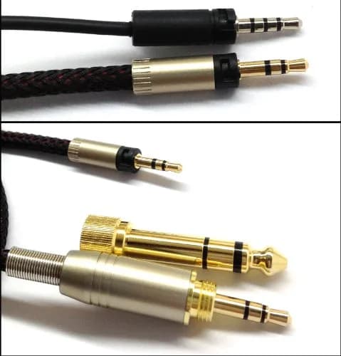 NewFantasia Replacement Audio Upgrade Cable Compatible with Sennheiser Momentum, Momentum 2.0, HD1 Over-Ear & Wireless, 1.5m/4.9ft | Braided Tangle-Free thumbnail 3