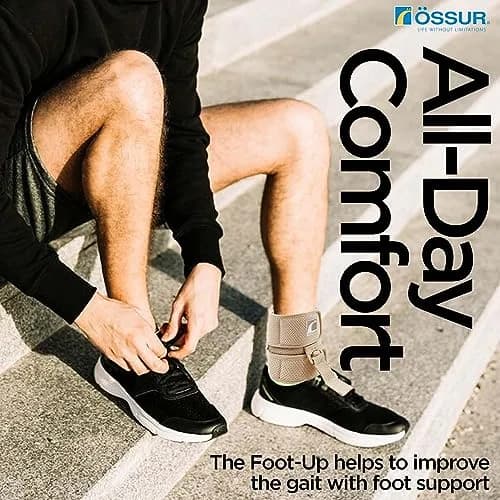 Ossur Foot-up Drop Foot Brace - Ankle Support Comfort Adjustable Wrap (Beige, Medium) | Lightweight, Discreet Support for Drop Foot thumbnail 7