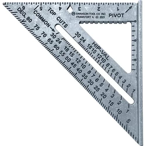 Swanson Tool Co S0101 7 Inch Speed Square, Pack of 50 | Die-Cast Aluminum for Accuracy thumbnail 7