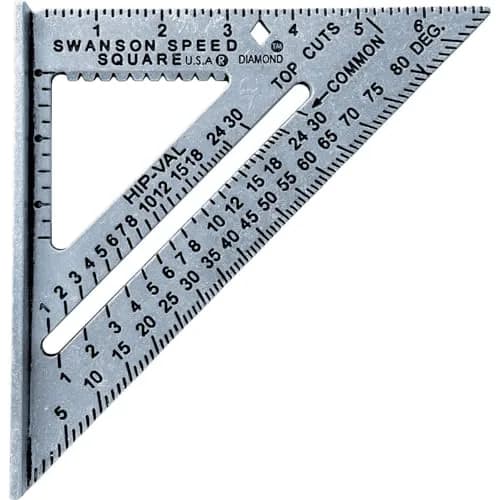 Swanson Tool Co S0101 7 Inch Speed Square, Pack of 50 | Die-Cast Aluminum for Accuracy thumbnail 9