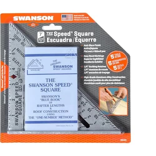 Swanson Tool Co S0101 7 Inch Speed Square, Pack of 50 | Die-Cast Aluminum for Accuracy thumbnail 2