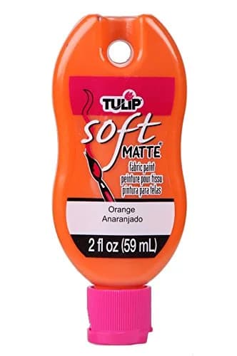 Tulip Soft Fabric Paint Orange 59ml (2 fl oz) | Permanent & Washable for Light & Dark Fabrics thumbnail 1
