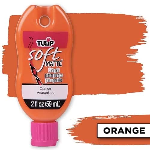 Tulip Soft Fabric Paint Orange 59ml (2 fl oz) | Permanent & Washable for Light & Dark Fabrics thumbnail 2