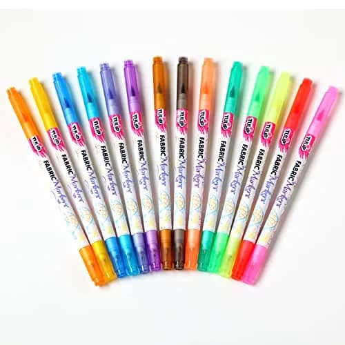 Tulip Fabric Markers 14 Pack - Dual Tip, Washable & Permanent for Art & Sewing thumbnail 2