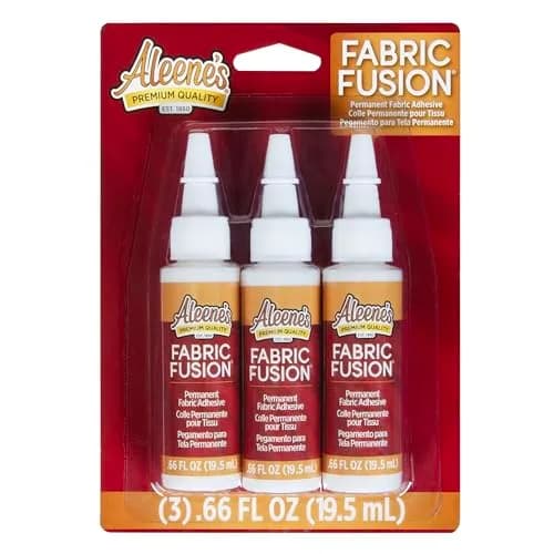 Aleene's Fabric Fusion Glue 0.66 fl oz (18.7 ml) 3-Pack | Permanent Fabric Adhesive for Clothing & Crafts thumbnail 1