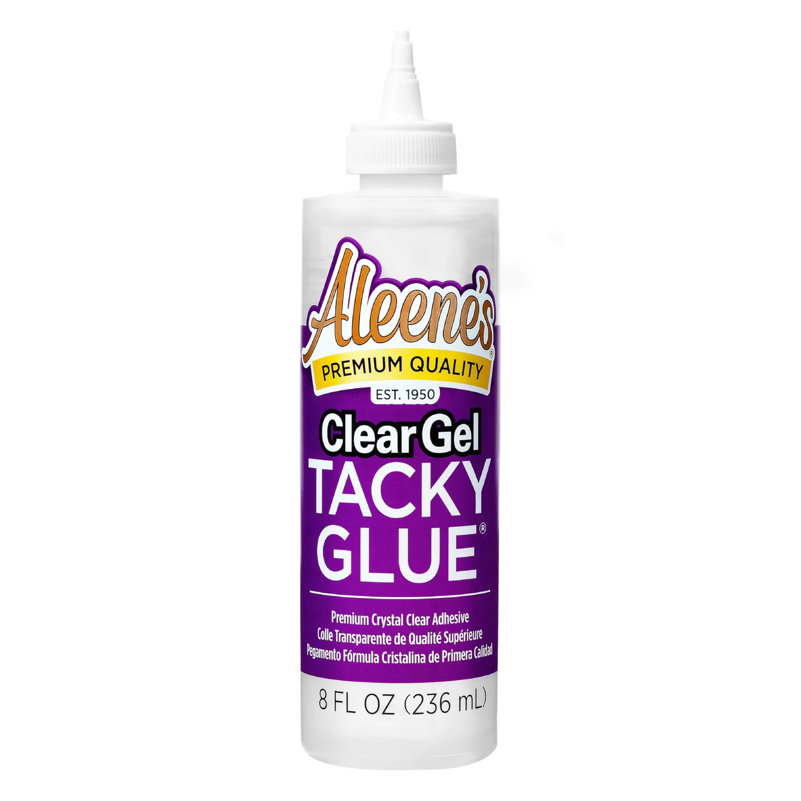 Aleene's Clear Gel Tacky Glue 8 fl oz | Crystal-Clear, Strong Hold, Versatile Craft Adhesive