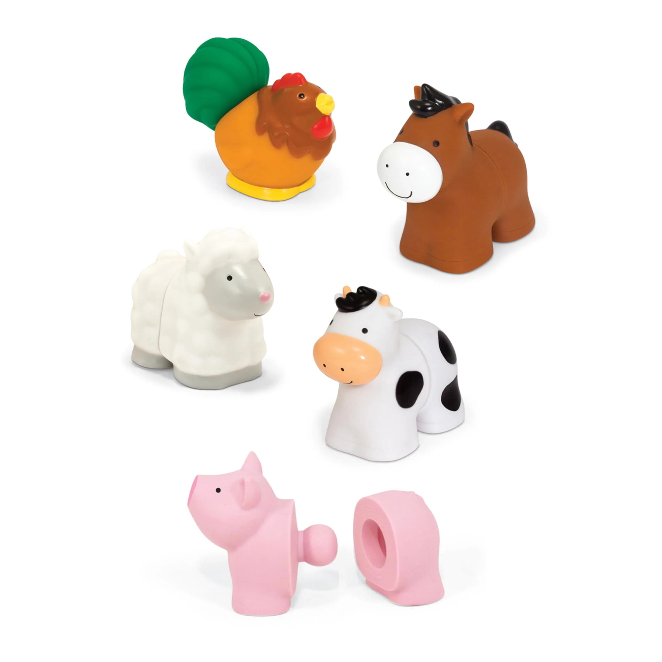 Melissa & Doug Pop Blocs Farm Animals Educational Baby Toy - 10 Linkable Pieces | Fine Motor & Cognitive Development — Farm Pop Animals