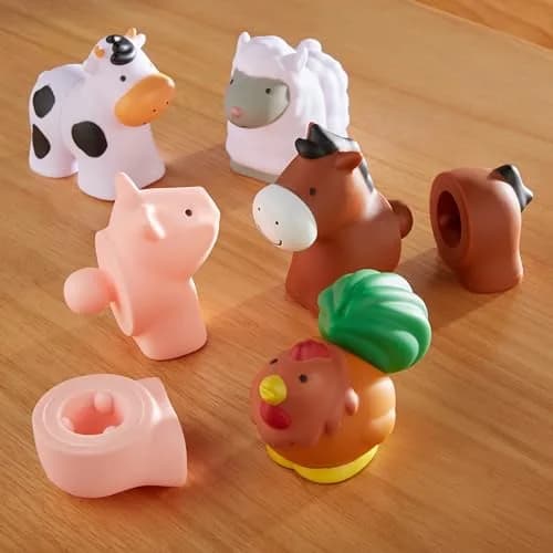 Melissa & Doug Pop Blocs Farm Animals Educational Baby Toy - 10 Linkable Pieces | Fine Motor & Cognitive Development thumbnail 9