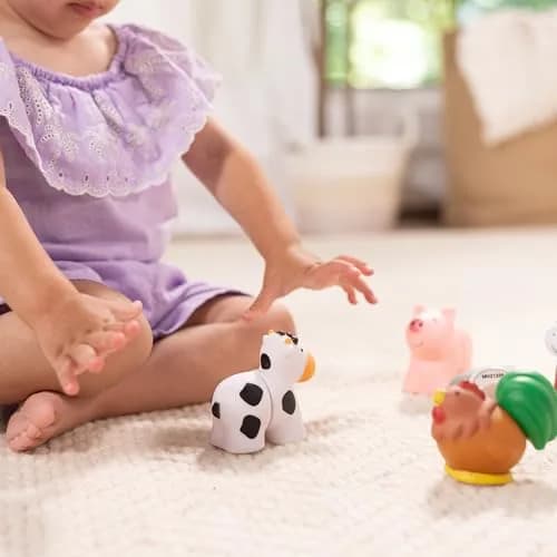 Melissa & Doug Pop Blocs Farm Animals Educational Baby Toy - 10 Linkable Pieces | Fine Motor & Cognitive Development thumbnail 2
