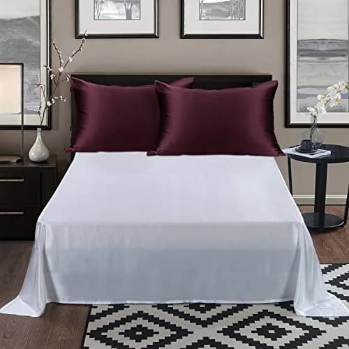 ALASKA BEAR Queen Silk Pillowcase & Hypoallergenic Silk Scrunchie Set | 100% Mulberry Silk, 20x30 in, Breathable & Skin-Friendly thumbnail 5