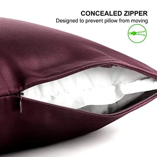 ALASKA BEAR Queen Silk Pillowcase & Hypoallergenic Silk Scrunchie Set | 100% Mulberry Silk, 20x30 in, Breathable & Skin-Friendly thumbnail 3