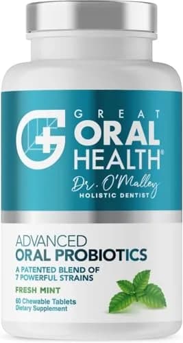 Great Oral Health Oral Probiotics Strawberry Vanilla 60 Count (1 Pack) | Dentist Formulated for Bad Breath & Gum Health — Mint