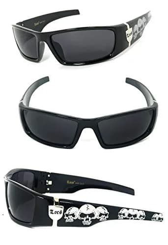 Locs Black Harcore Fly Sunglasses + Free Micro Fiber Bag (Black, Black) | UV400 Protection, Wrap Style thumbnail 1
