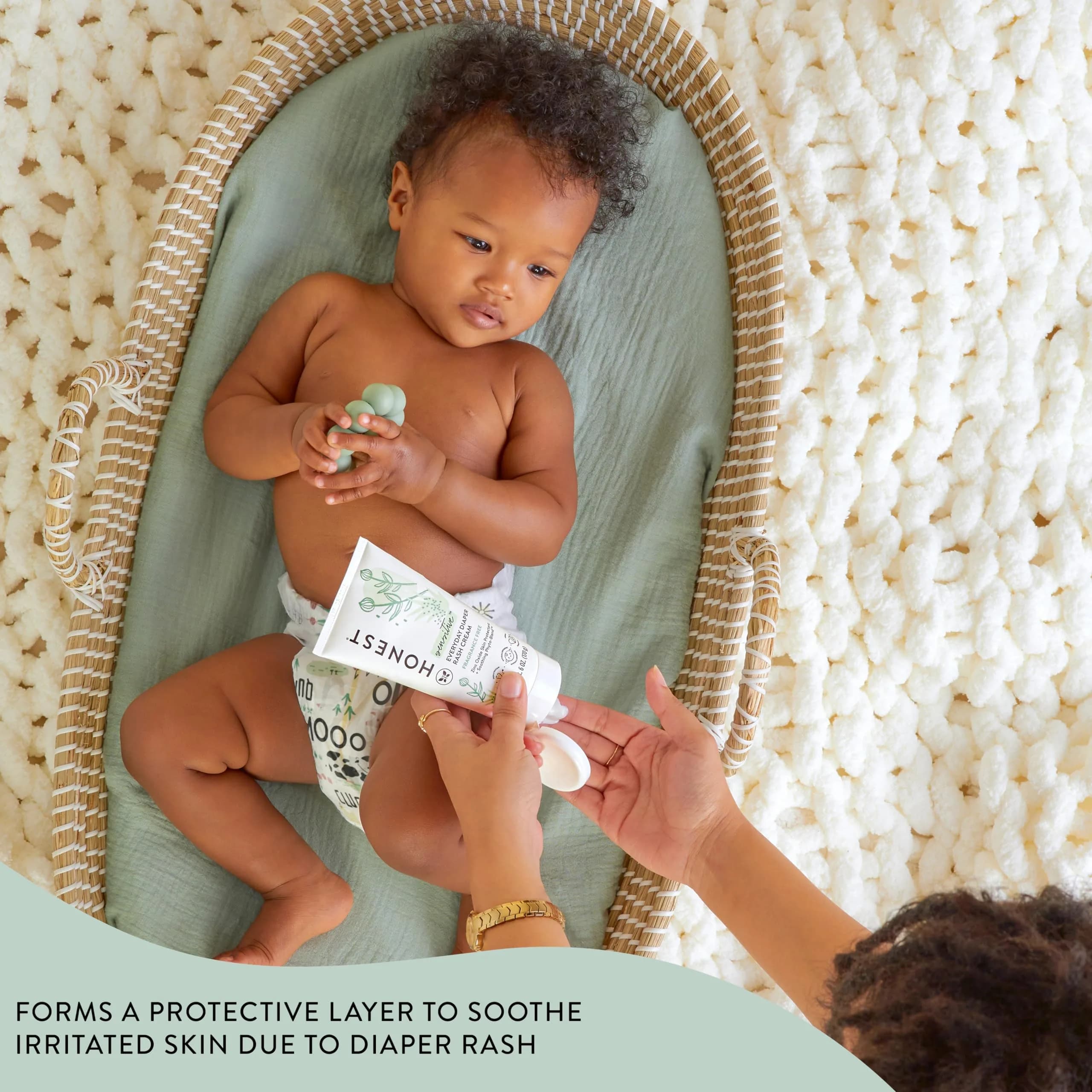The Honest Company Hypoallergenic Diaper Rash Cream | Zinc Oxide 2.5 oz (70g) | NEA Recognized, Cruelty Free - view 4