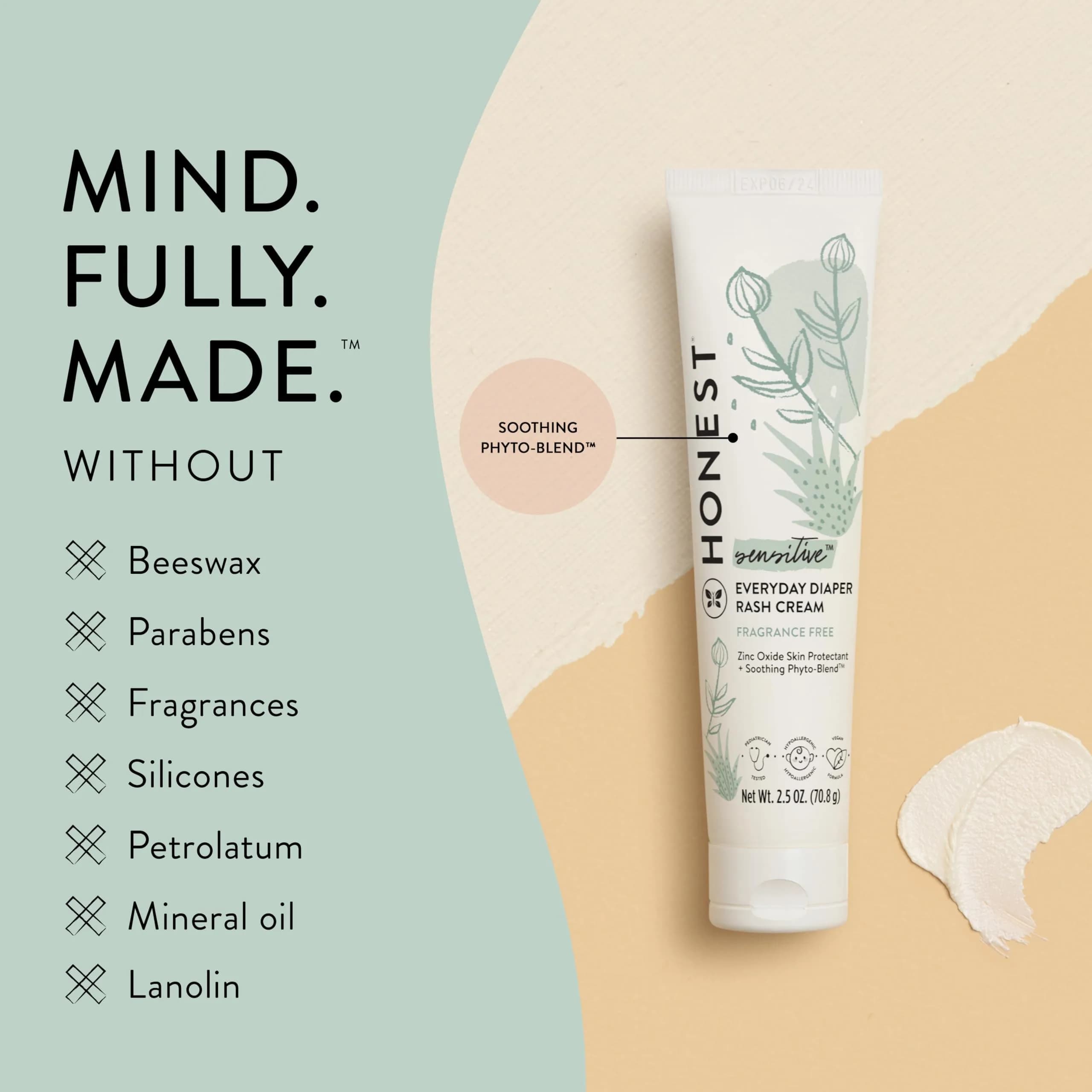 The Honest Company Hypoallergenic Diaper Rash Cream | Zinc Oxide 2.5 oz (70g) | NEA Recognized, Cruelty Free - view 5