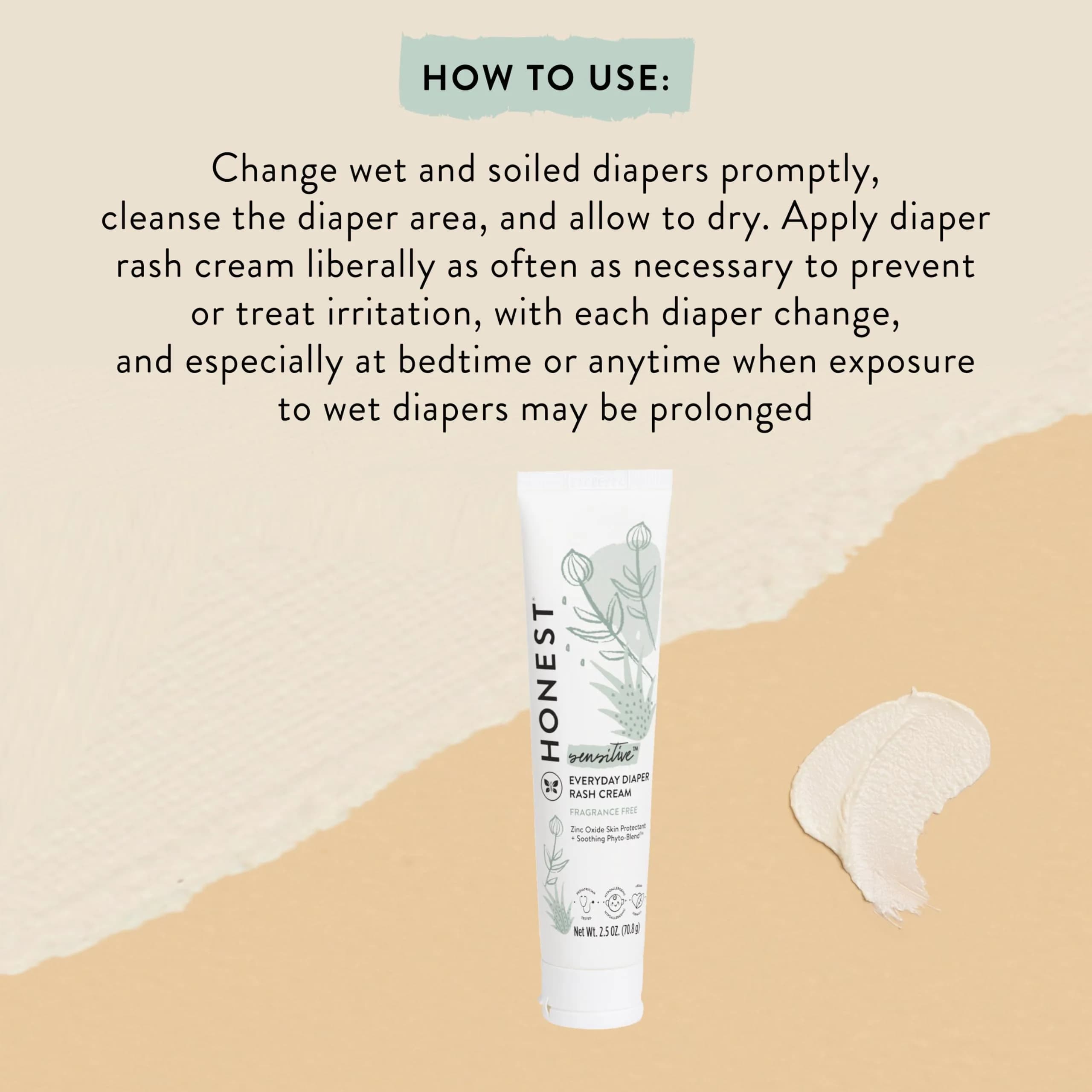 The Honest Company Hypoallergenic Diaper Rash Cream | Zinc Oxide 2.5 oz (70g) | NEA Recognized, Cruelty Free - view 6