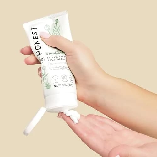 The Honest Company Hypoallergenic Diaper Rash Cream | Zinc Oxide 2.5 oz (70g) | NEA Recognized, Cruelty Free thumbnail 3