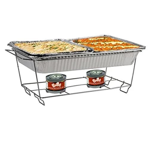 Tiger Chef Full Size Chrome Wire Frame Chafer Stand 12 Pack | Durable Buffet Food Warmer Rack thumbnail 2