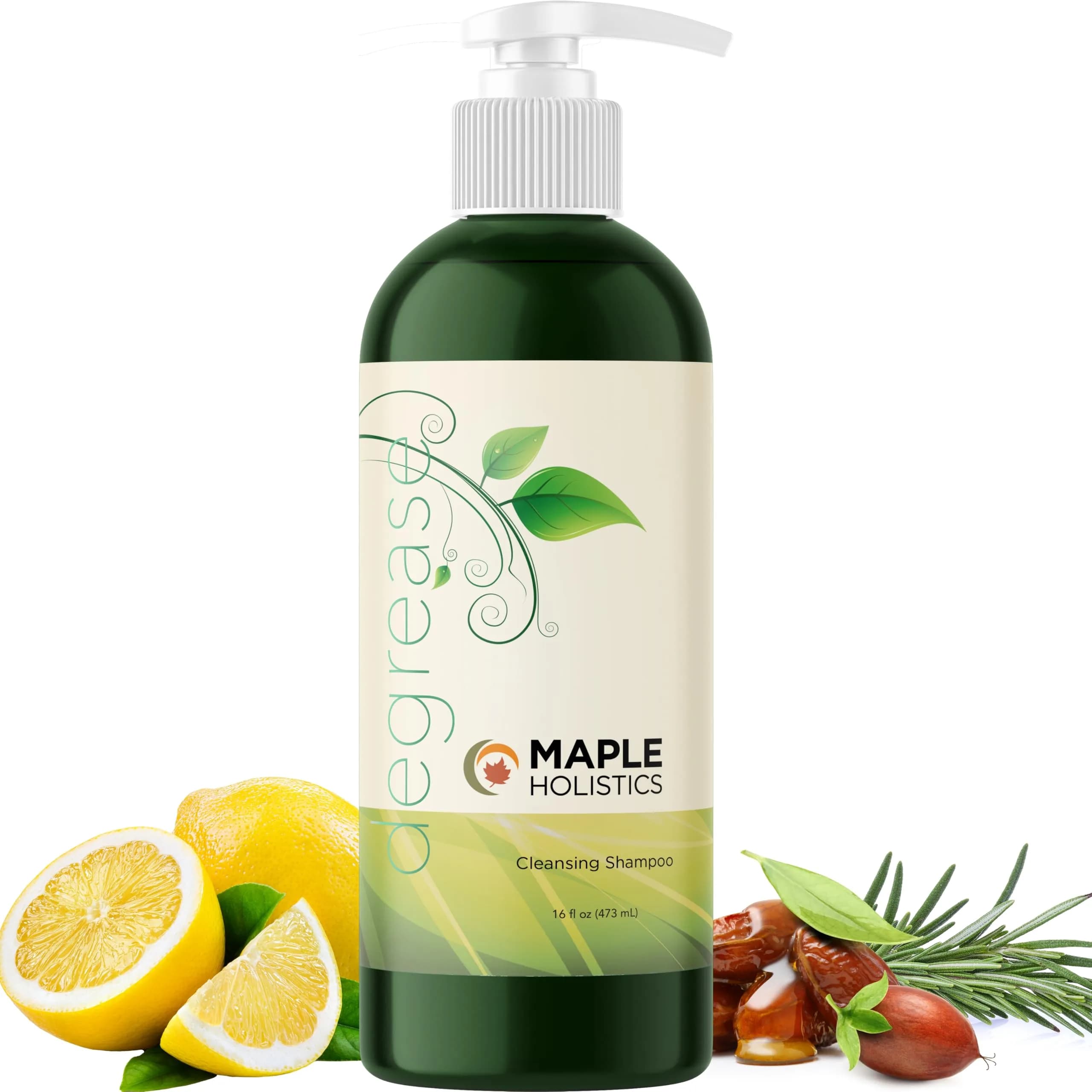 Maple Holistics Oily Hair Shampoo 16 Fl Oz | Clarifying & Deep Cleansing for Greasy Scalp