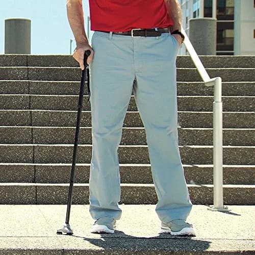 HurryCane Freedom Edition Foldable Walking Cane with T Handle, Blue | Adjustable Height 30.5"-37.5" | Patented SteadiGrip Base thumbnail 5