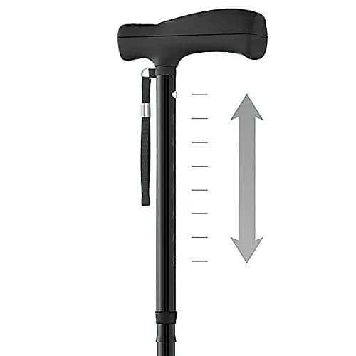 HurryCane Freedom Edition Foldable Walking Cane with T Handle, Red | 30.5-37.5 inch Adjustable Height thumbnail 3