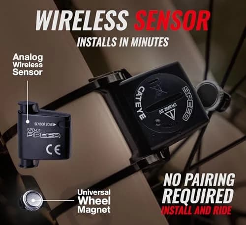 CATEYE Padrone Wireless Bike Computer (Blue) | Large Display, Easy Navigation, 1-Year Battery thumbnail 5
